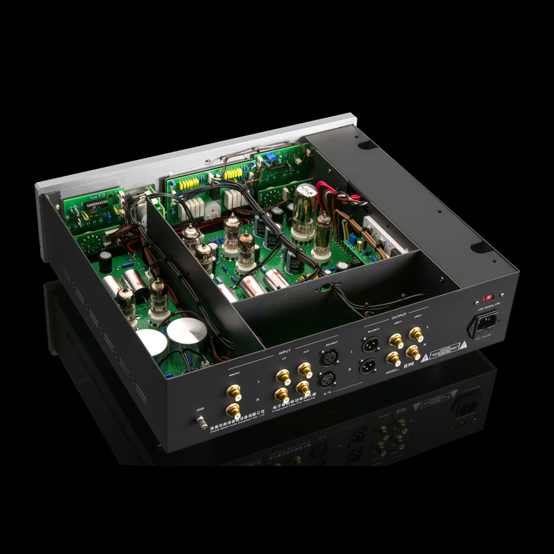 MUZISHARE R90 Preamplifier Power Amplifier tube Preamplifier Frequency Adjust MM/MC & Balance Input