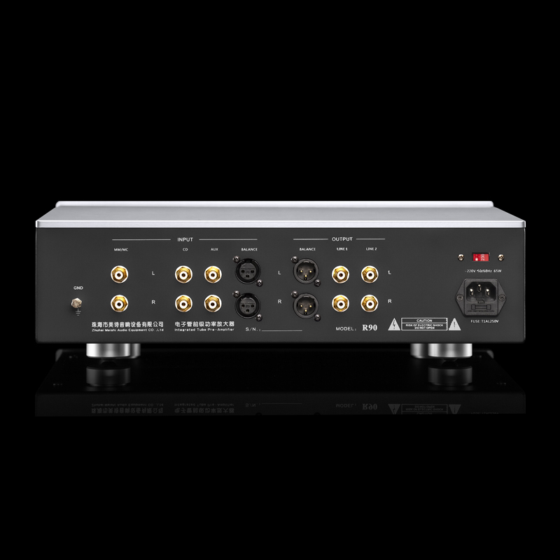 MUZISHARE R90 Preamplifier Power Amplifier tube Preamplifier Frequency Adjust MM/MC & Balance Input