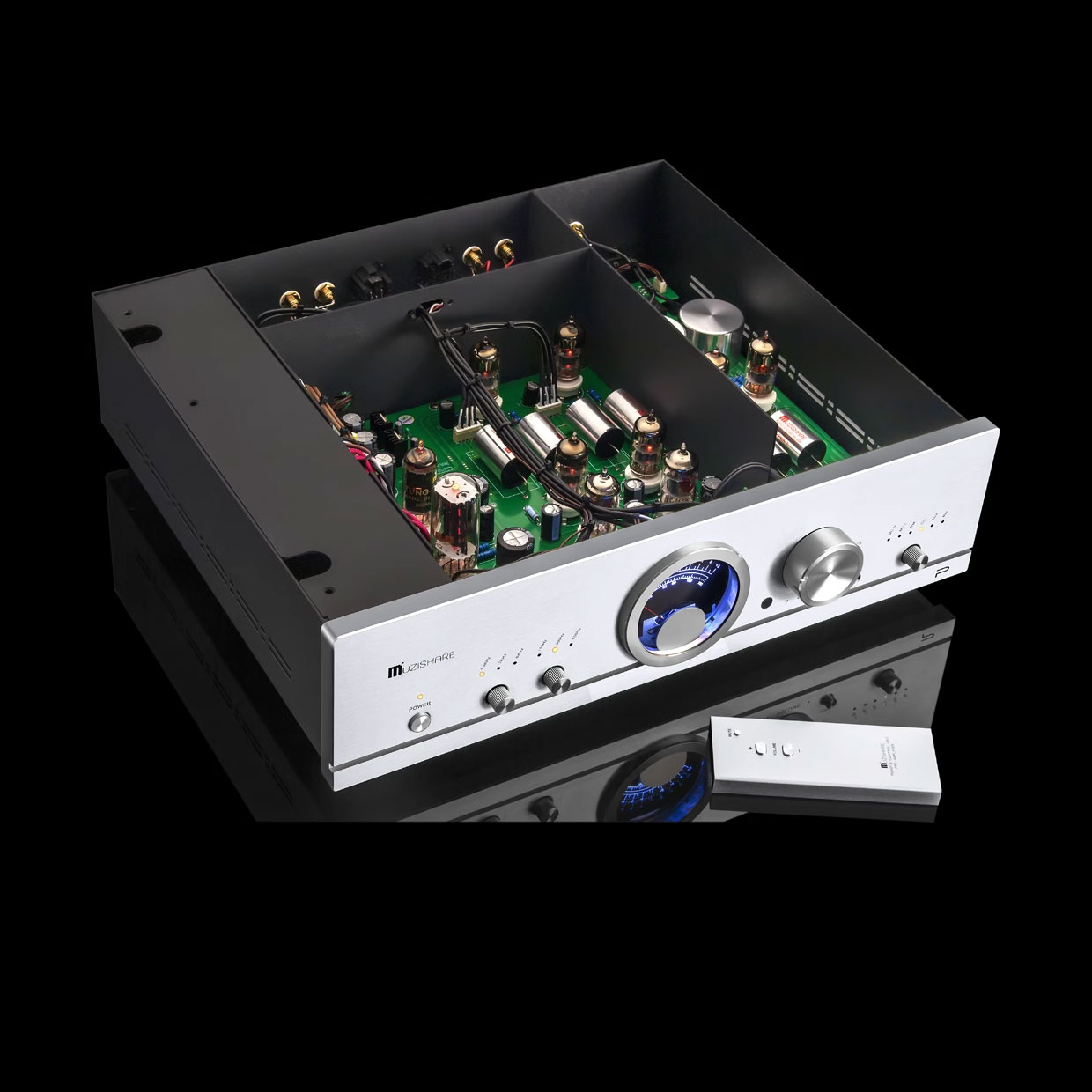 MUZISHARE R90 Preamplifier Power Amplifier tube Preamplifier Frequency Adjust MM/MC & Balance Input