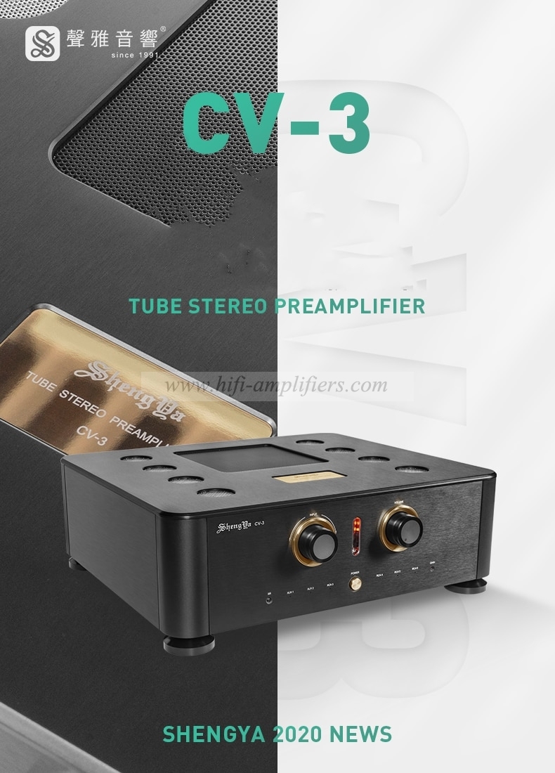 Shengya CV-3 Hi-end Tube Stereo Preamplifier Dual Mono Full Balance Pre-amplifier Brand New