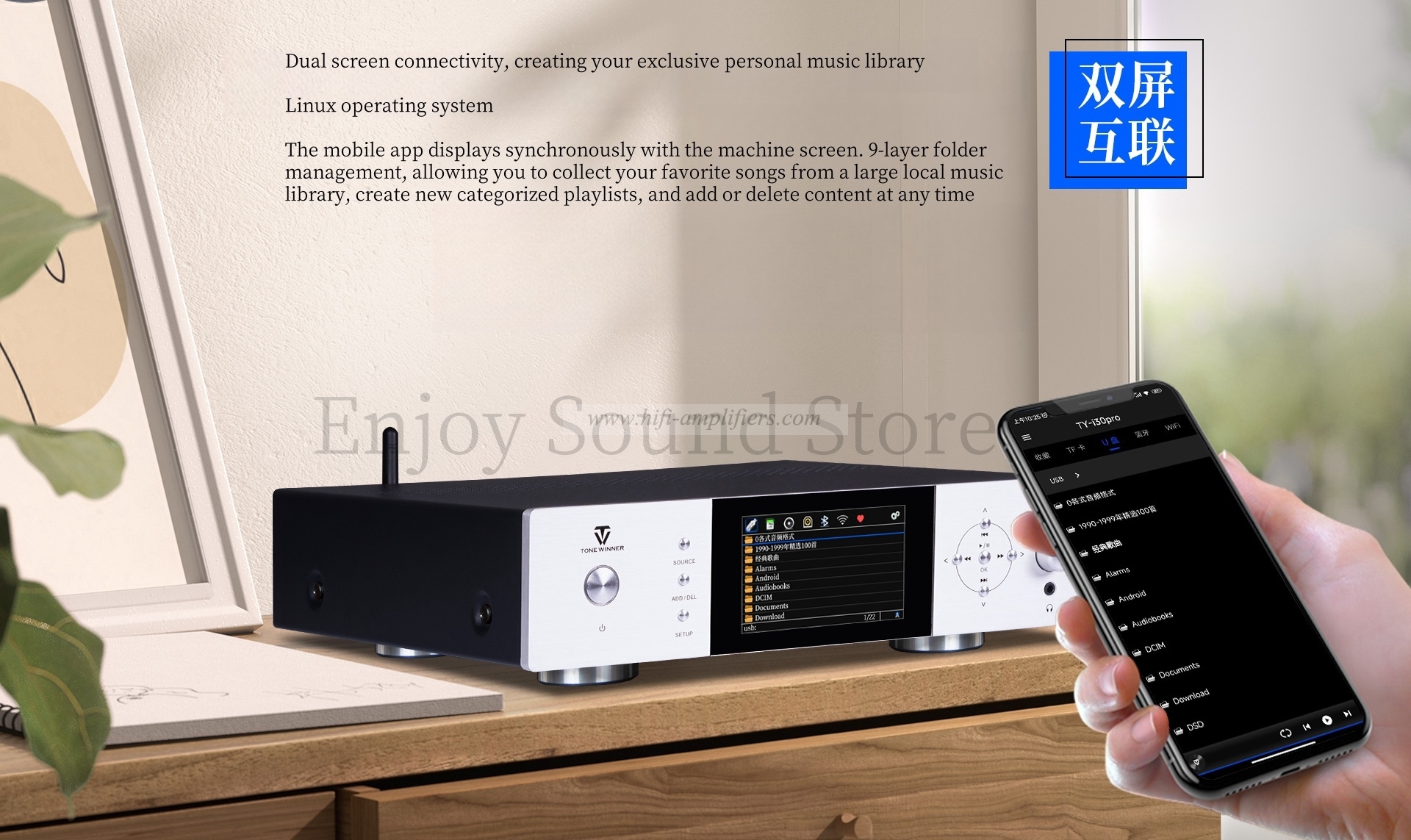 ToneWinner TY-i30PRO Digital Player HIFI USB Disk Lossless Digital Bluetooth Audio DAC Decoder