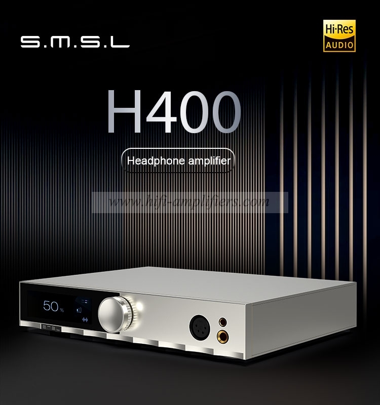 SMSL H400 Hi-Res Headphone Amplifier Earphone AMP RCA XLR Balanced Input Hi-End Pre-Amp With Remote