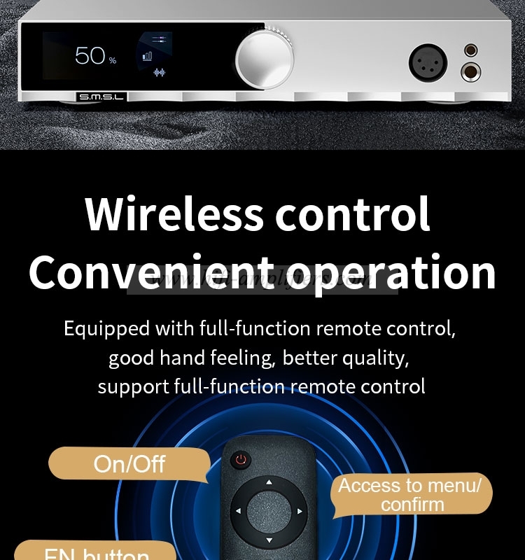 SMSL H400 Hi-Res Headphone Amplifier Earphone AMP RCA XLR Balanced Input Hi-End Pre-Amp With Remote