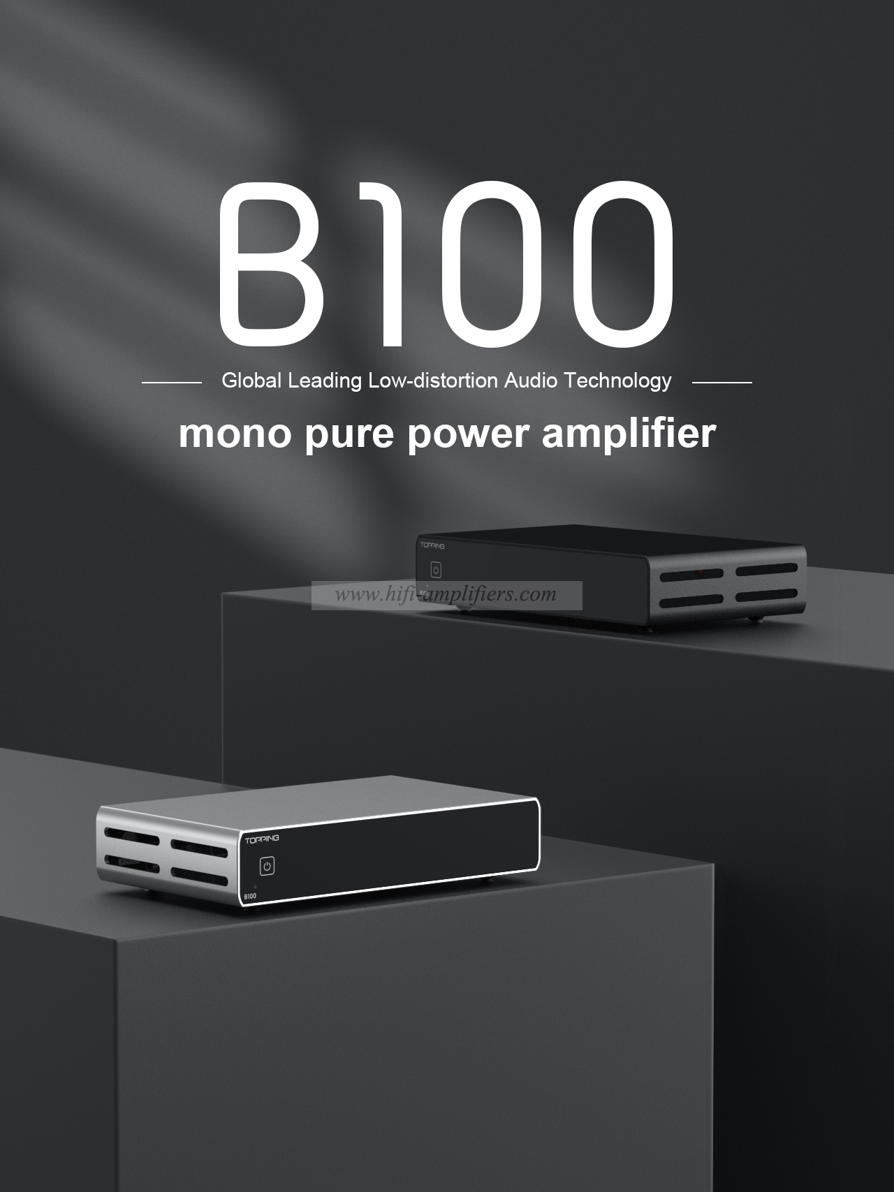 TOPPING B100 Mono Pure Power Amplifier Output Power 4Ω 100W A Pair