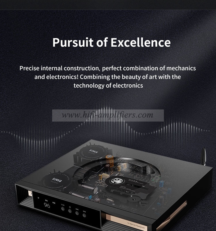 SMSL VMV T2 Hi-Res CD Player Digital Media Center MQA DSD512 Bluetooth5.1 DSD512 LDAC