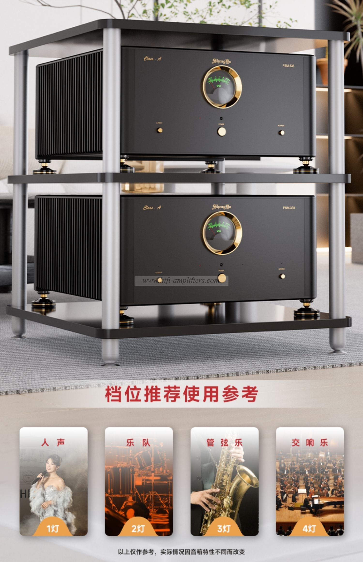 Shengya PSM-338 HI-end Mono Full Balanced Gallstone Hybrid Class A Power Amplifier