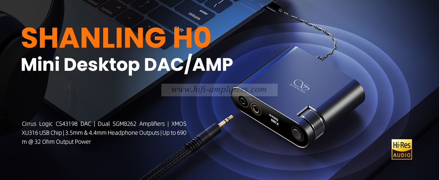 SHANLING H0 Protable / Desktop Power Amplifier DAC Headphone Amplifier SGM8262 Hi-Res Audio DSD256