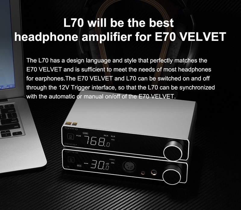 TOPPING E70 VELVET AK4499EX Decoder XU316 DSD512 PCM768kHz Bluetooth 5.1 LDAC 24Bit/96kHz with Remote Control