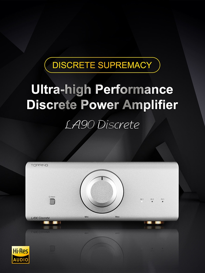 TOPPING LA90 Discrete Hi Res Audio Power Amplifier NFCA 120W*2 Stereo Amplifier Mono 220W 3x XLR TRS Balanced Inputs