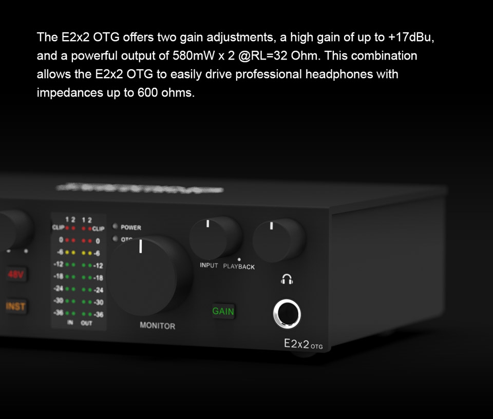 TOPPING E2x2 OTG Professional audio interface 2 in 2 out sound card 8 DAW and 6 LoopBack channels SPDIF output expansion