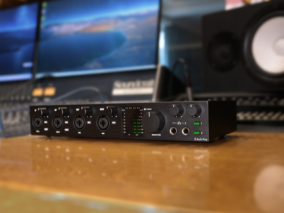 TOPPING E4x4 Pre professional audio interface computer live streaming recording mixing 8 DAW channels 4 LoopBack channels