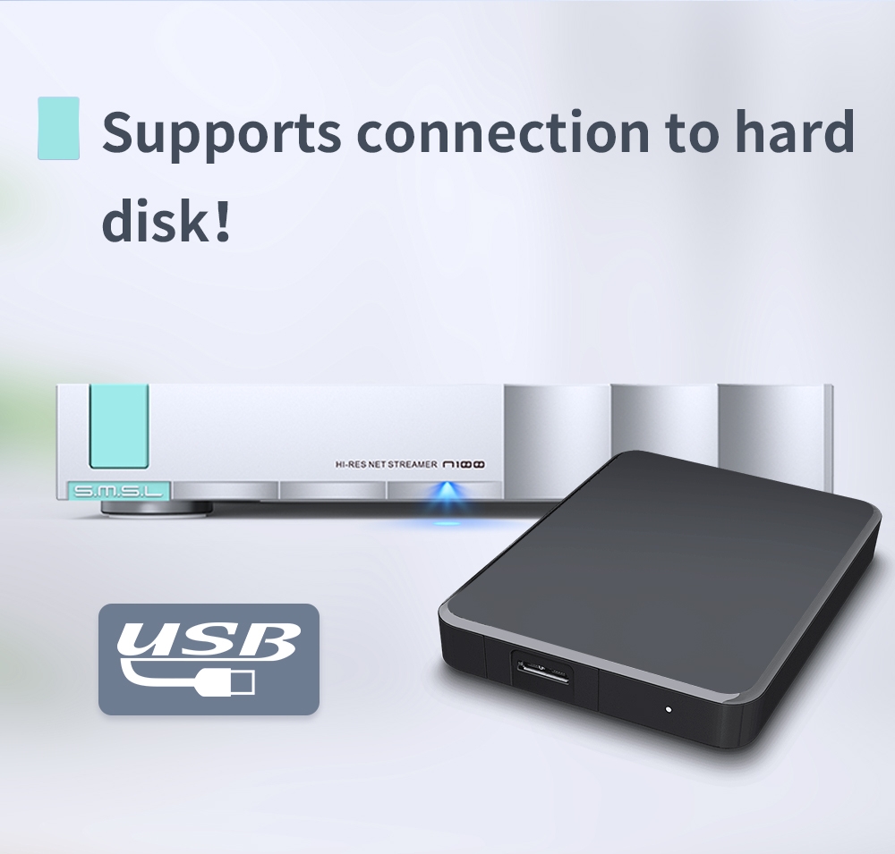 SMSL N100 Hi-Res Net streamer support all Functions of VOLUMIO supports TIDAL / QOBUZ Airplay / DLNA / ROON WIFI