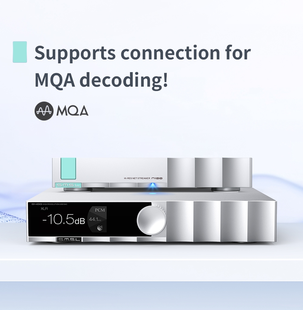 SMSL N100 Hi-Res Net streamer support all Functions of VOLUMIO supports TIDAL / QOBUZ Airplay / DLNA / ROON WIFI