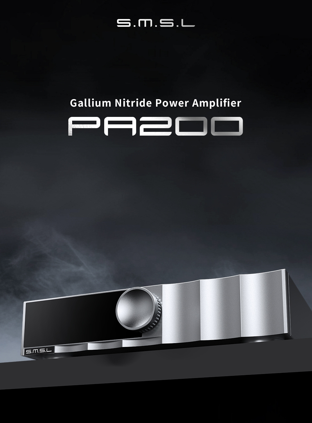 SMSL PA200 Gallium Nitride Power Amplifier New GaN FET Pure AMP MONO Switching Frequency up to 1Mhz