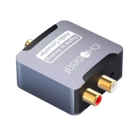 Choseal 광/광섬유/동축 오디오 컨버터 SPDIF - 3.5 연결 오디오 앰프