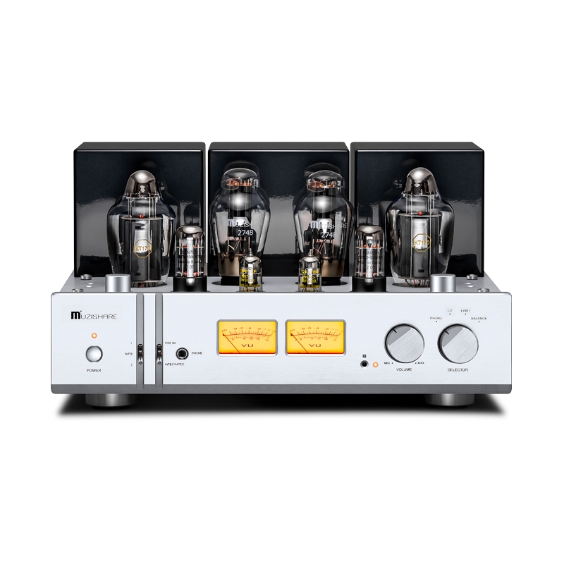 MUZISHARE X10PRO Class A Sinle-ended KT170 Tube Integrated & Power Amplifier 28W*2 - Click Image to Close