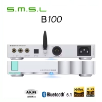 SMSL B100 Digital Audio Bluetooth Music Decoder Receiver AK4493S Chip Bluetooth 5.1 24bit 192kHz Supports LDAC APTX SBC AAC